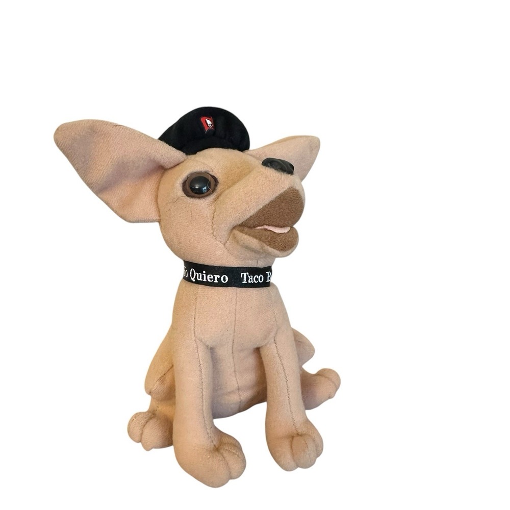 Vintage 7 Inch Yo Quiero Taco Bell Talking Stuffed Toy Chihuahua Dog Works